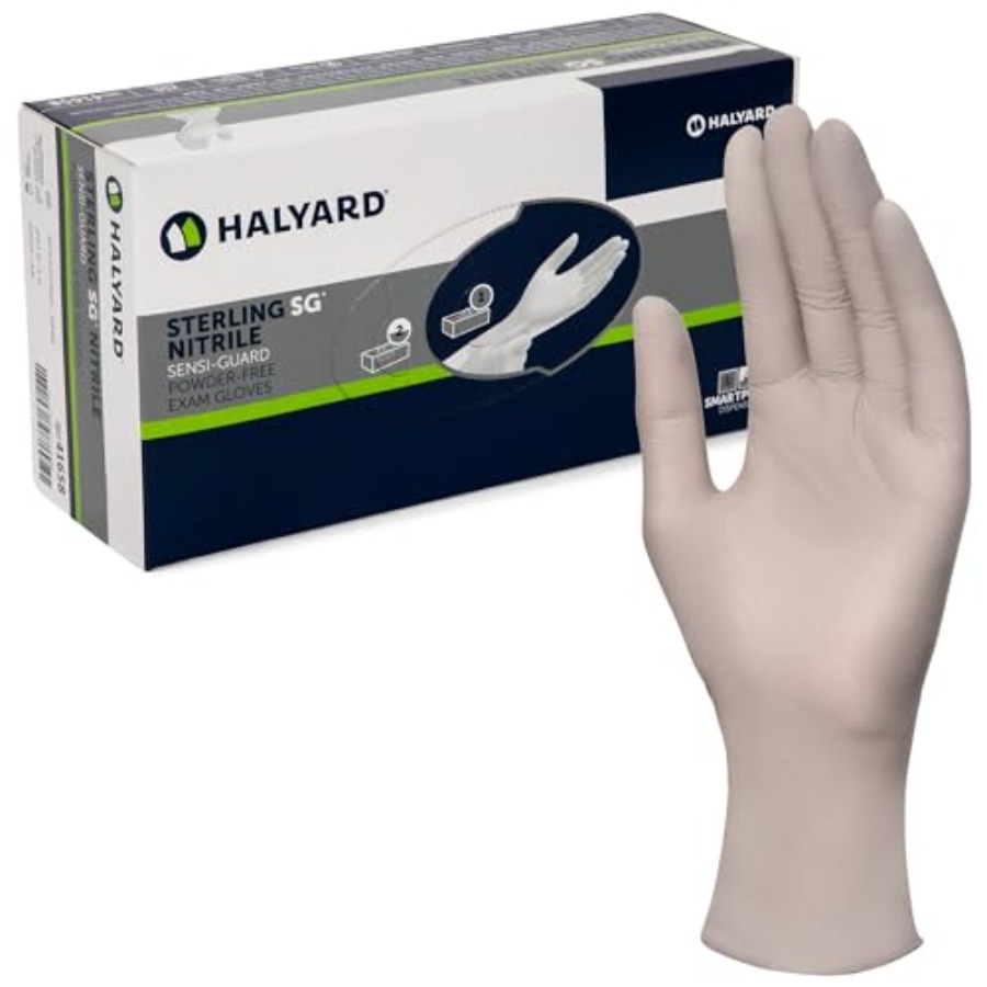 Exam Glove Nitrile - HALYARD Sterling SG Nitrile Powder Free