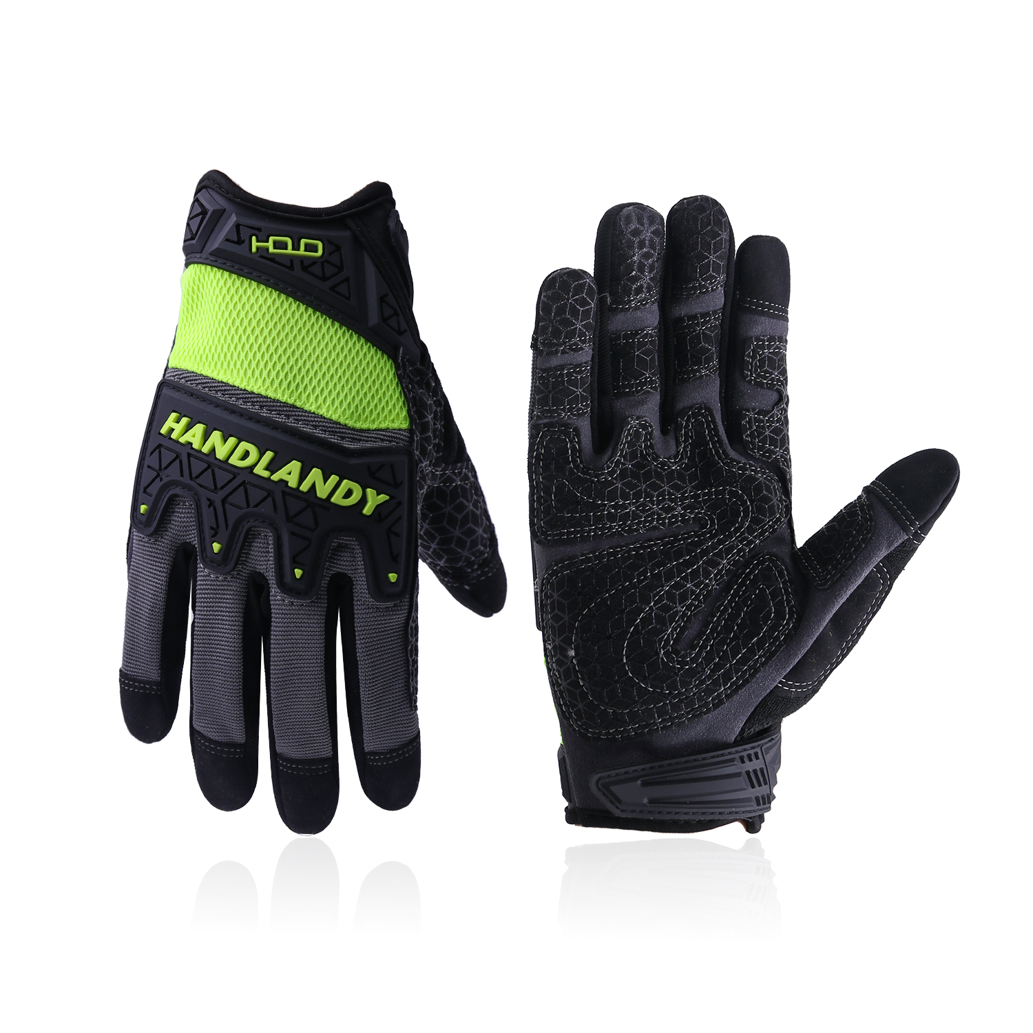 Work Glove Impact - HANDLANDY anti-impact anti-abrasion Anti-slip construction machinery