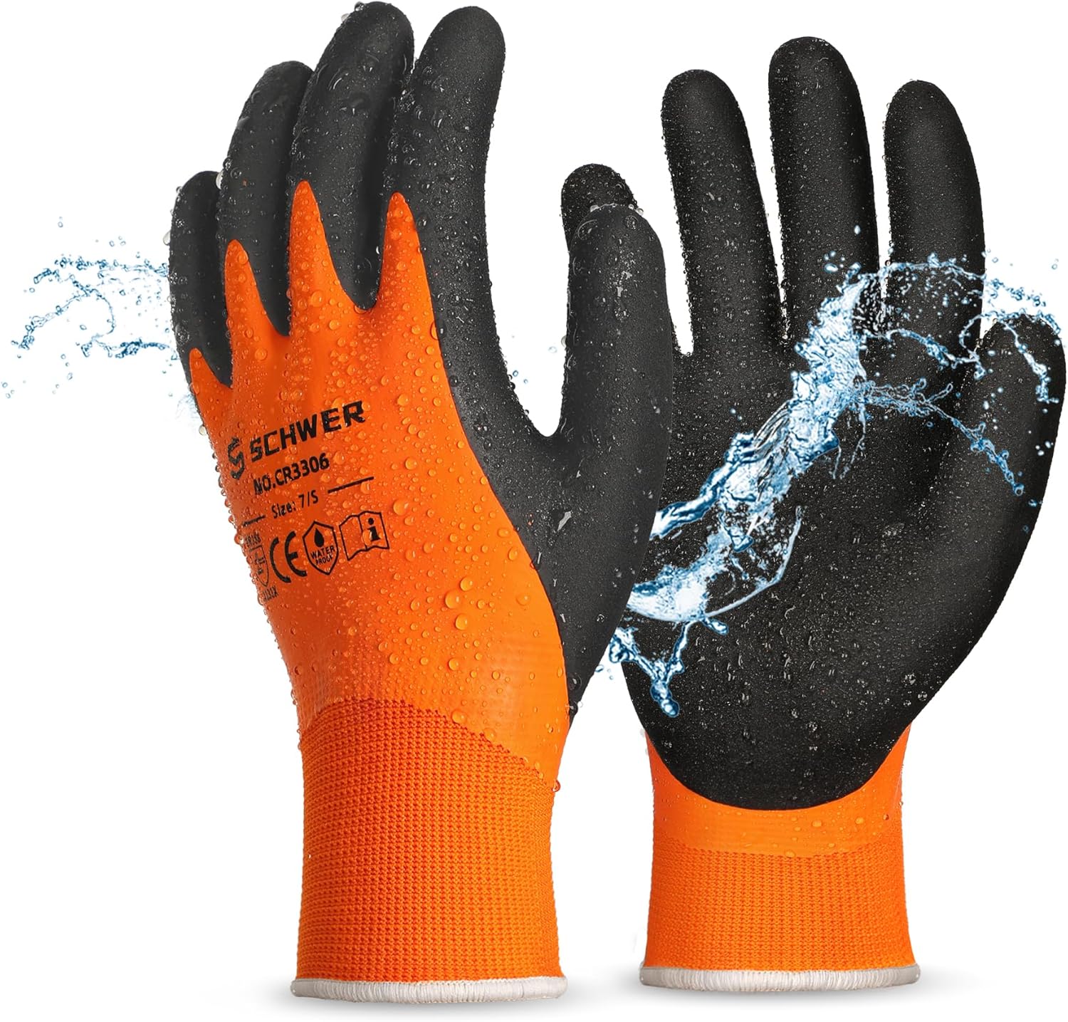 Gardening Glove Waterproof - 2 Pairs Waterproof Work Gloves, Double