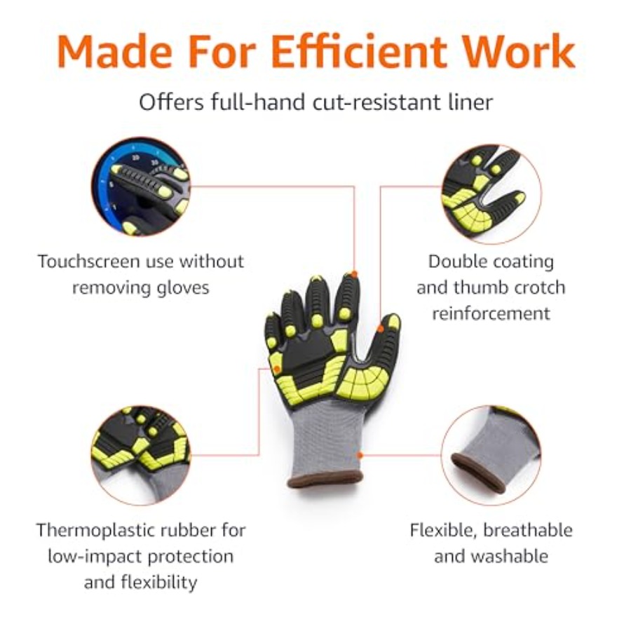 Safety work gloves for industr - Work Glove Impact incelemesi ve fiyatı