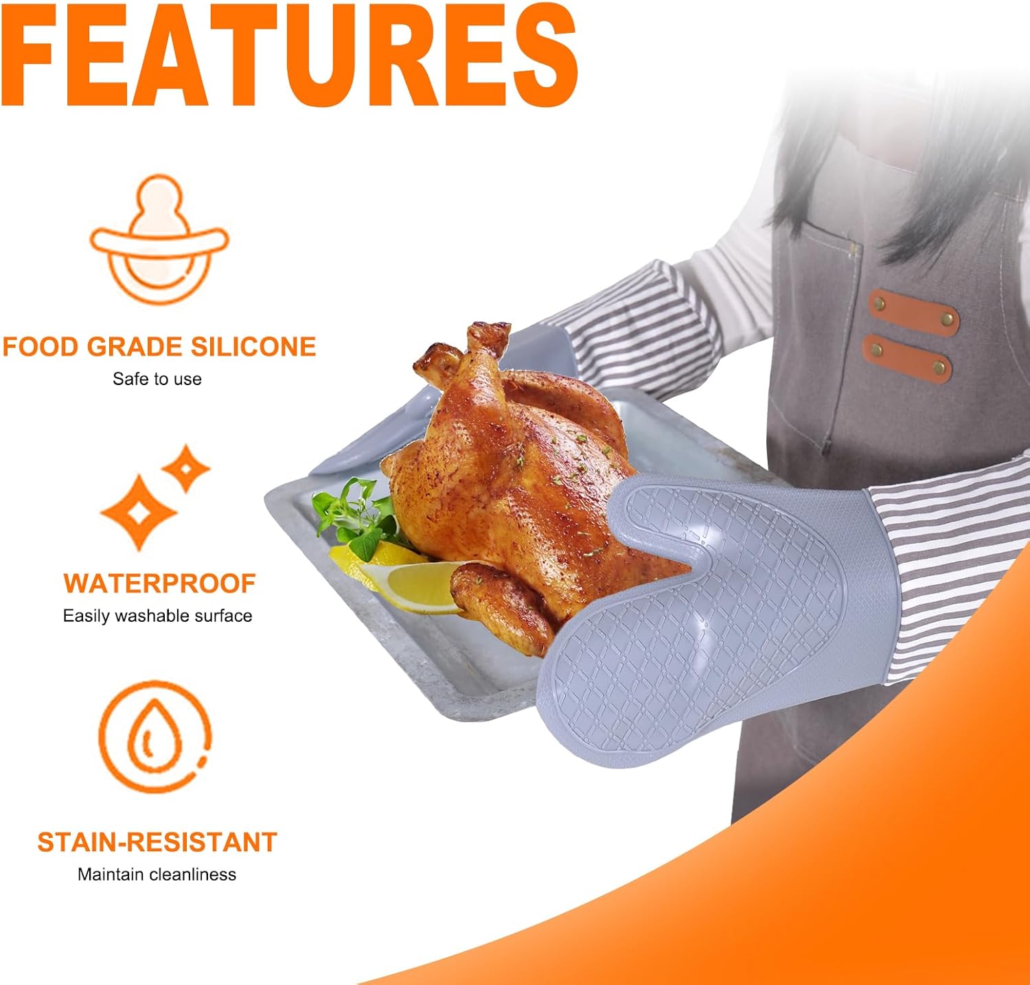 Silicone Oven Mitts, 500°F Hea - Oven Mitt Silicone incelemesi ve fiyatı