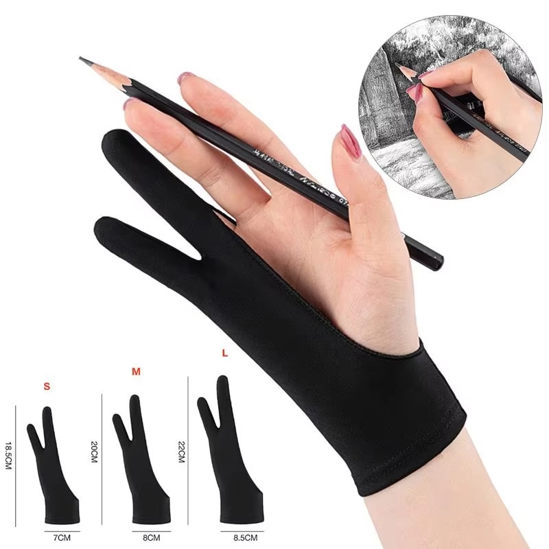 S/M/L Two-Finger Drawing Glove - Touchscreen Glove Capacitive incelemesi ve fiyatı
