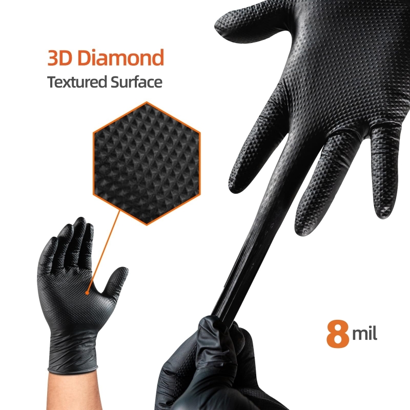 8Mil Heavy Duty Black Nitrile  - Nitrile Mechanic Glove incelemesi ve fiyatı