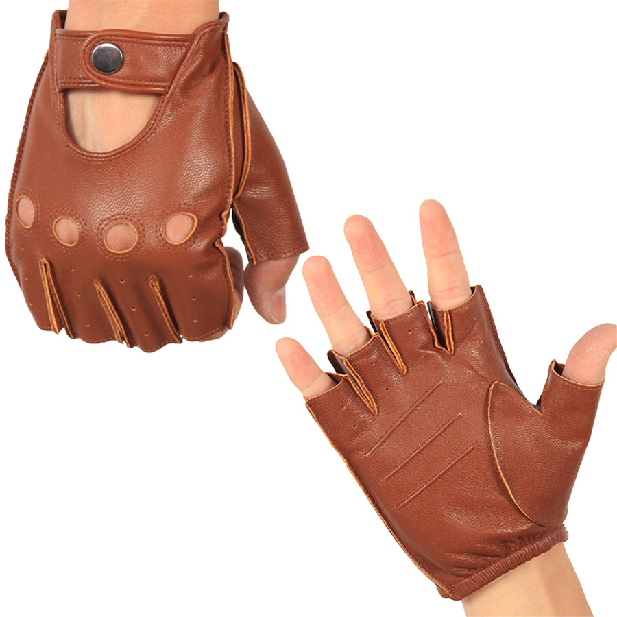 High Quality Man's Half Finger - Leather Driving Glove incelemesi ve fiyatı