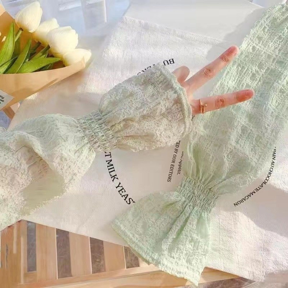 Fashion Lace Mesh Sun Protecti - Fingerless Glove Knit incelemesi ve fiyatı