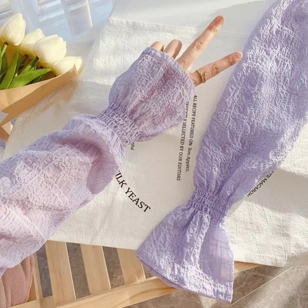 Fashion Lace Mesh Sun Protecti - Fingerless Glove Knit incelemesi ve fiyatı