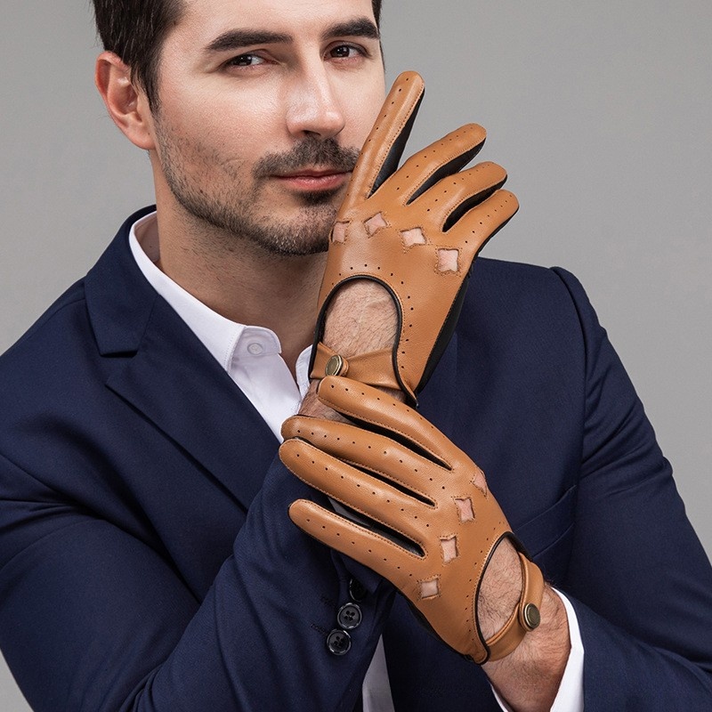 Men Leather Gloves Motorcycle  - Leather Driving Glove incelemesi ve fiyatı