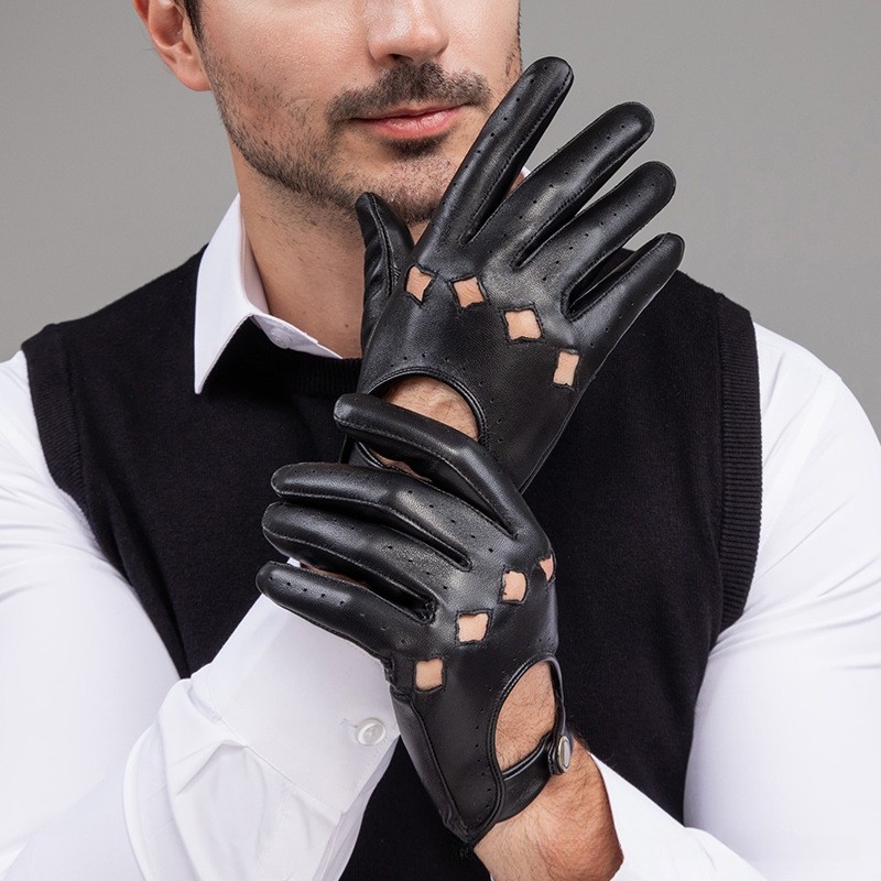 Men Leather Gloves Motorcycle  - Leather Driving Glove incelemesi ve fiyatı