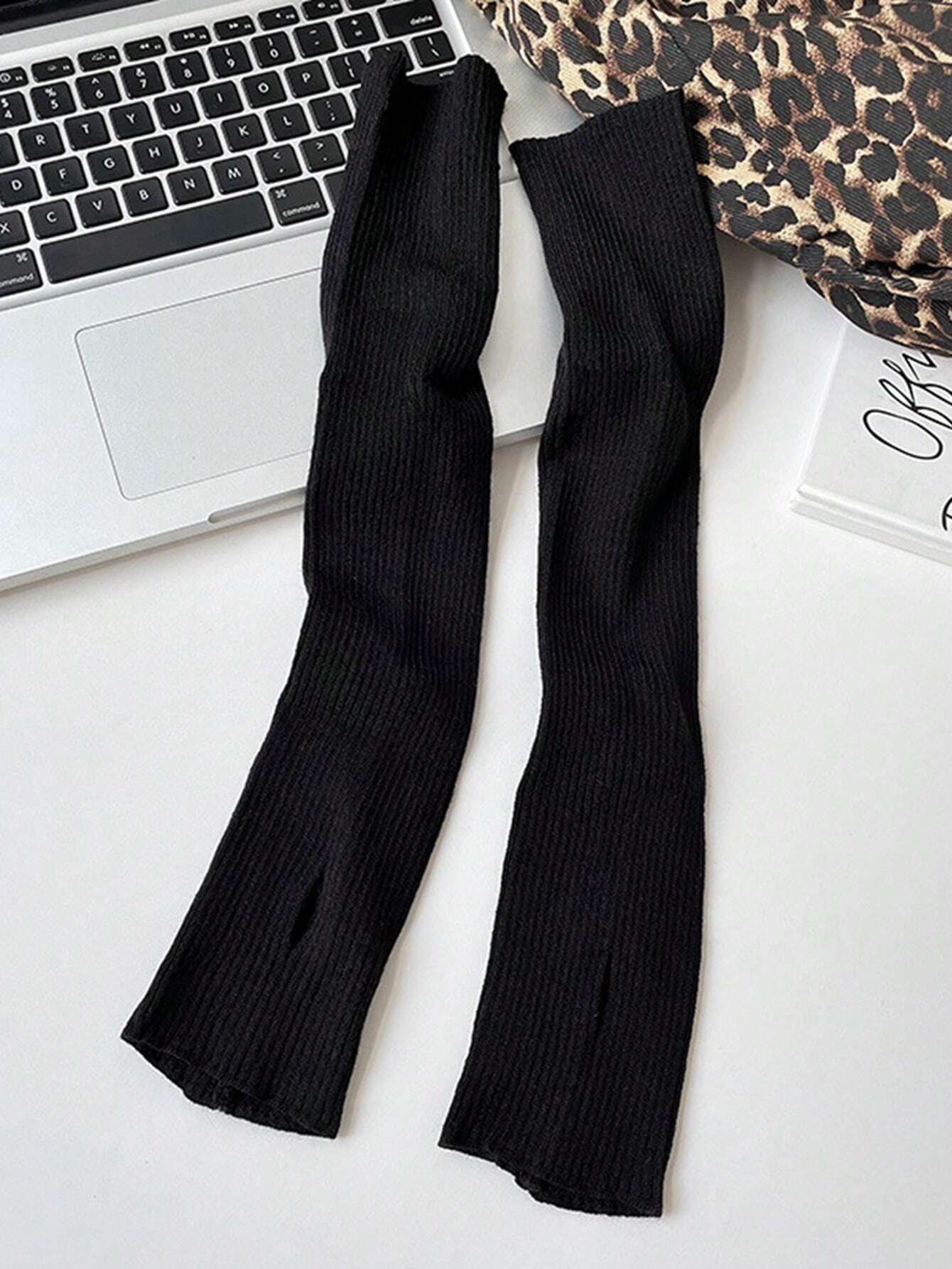 Black Fingerless Knitted Glove - Fingerless Glove Knit incelemesi ve fiyatı