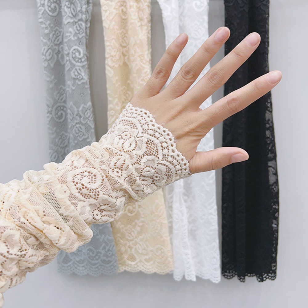 Women Long Lace Gloves Fishnet - Fingerless Glove Knit incelemesi ve fiyatı