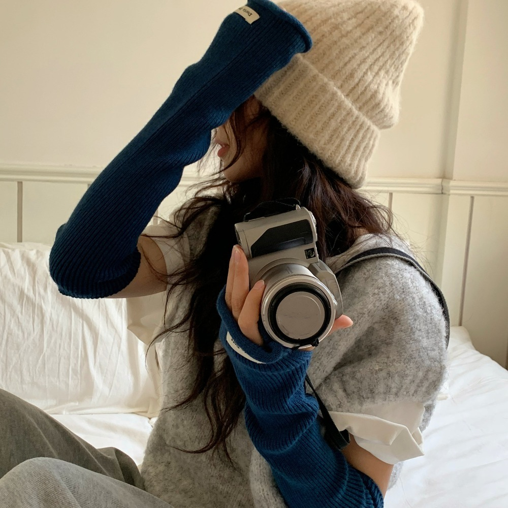 Korean Style Knitted Warm Slee - Fingerless Glove Knit incelemesi ve fiyatı