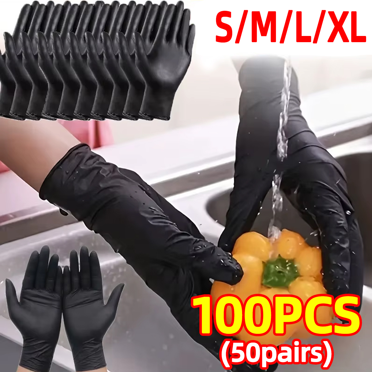 Heavy-Duty Black Disposable Ni - Nitrile Mechanic Glove incelemesi ve fiyatı