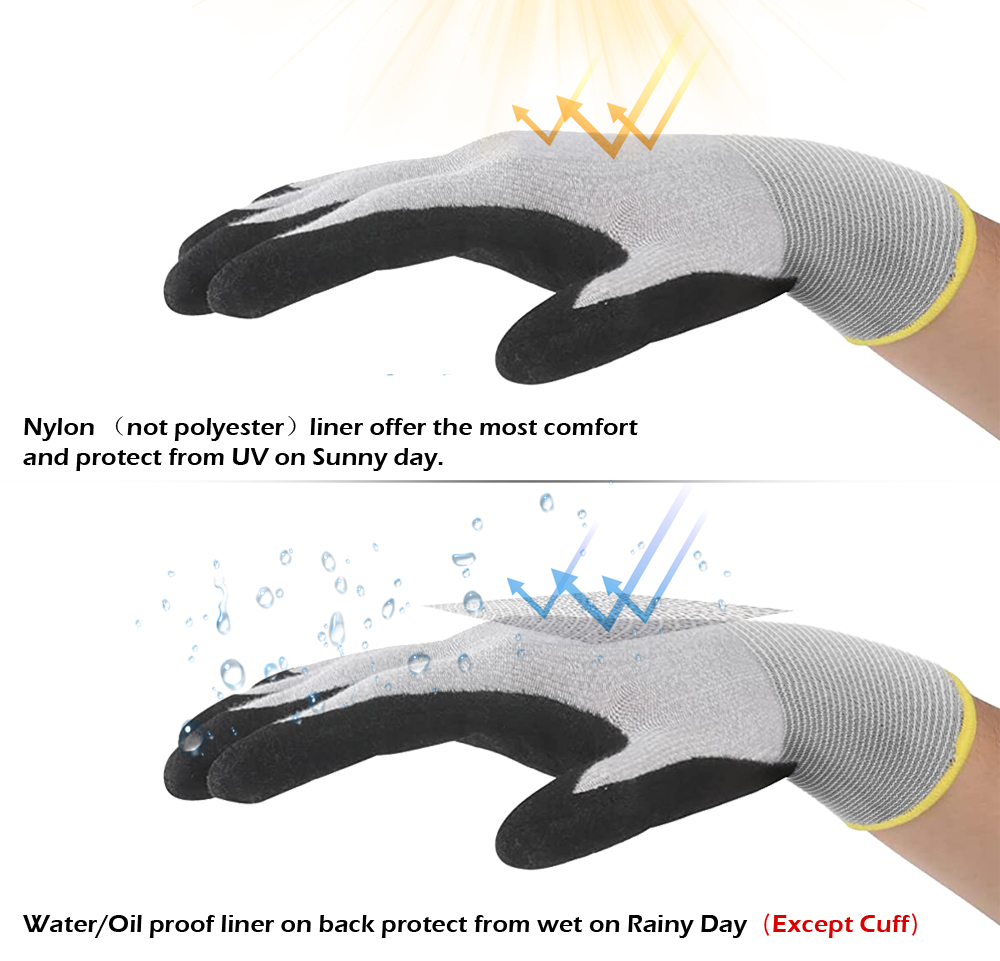 1pc Quick Water Repellent Nylo - Nitrile Mechanic Glove incelemesi ve fiyatı
