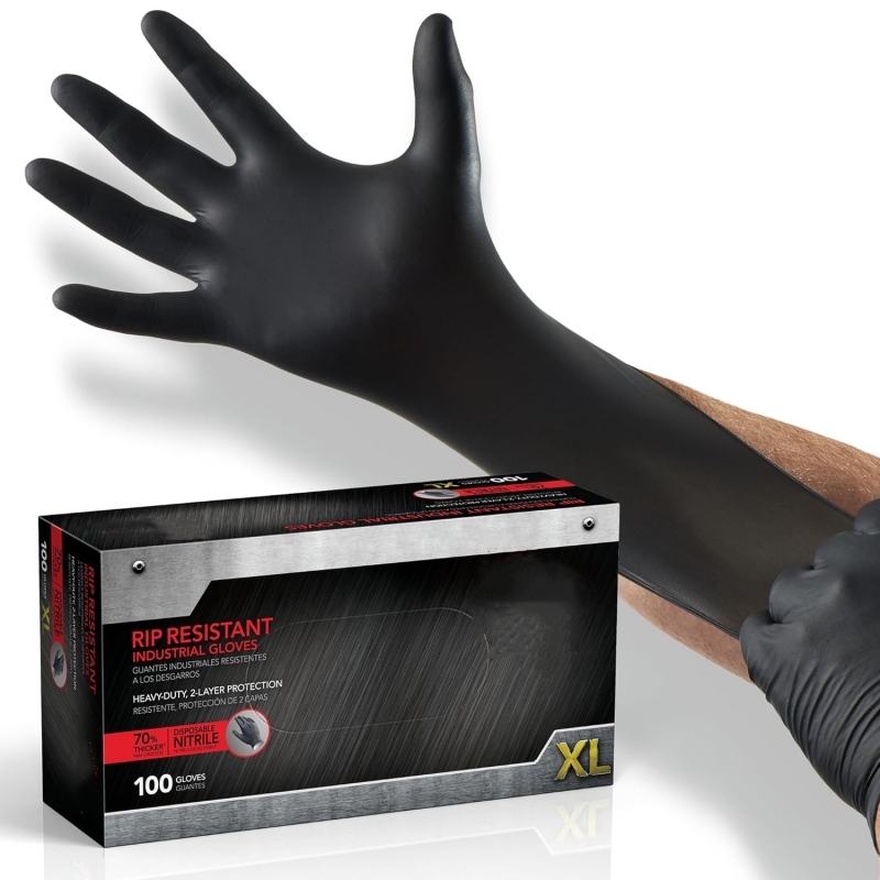 100PCS Black Nitrile Gloves Di - Latex Disposable Glove incelemesi ve fiyatı