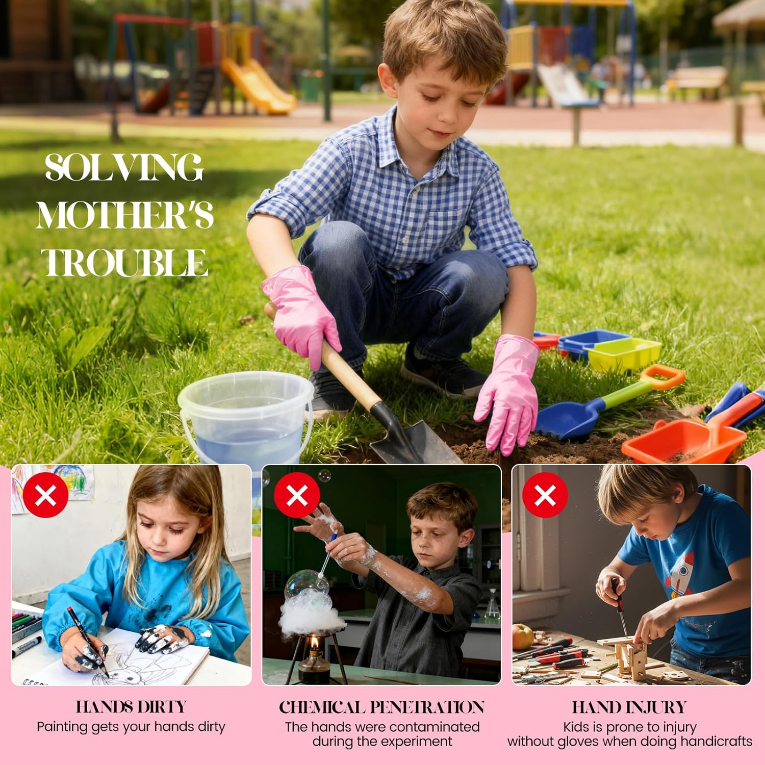 Kids Disposable Gloves for 3-8 - Latex Disposable Glove incelemesi ve fiyatı